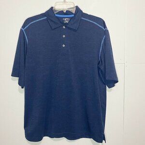 Spyglass by Pebble Beach Sz Medium Luxury Performance Mens Golf Shirt Blue